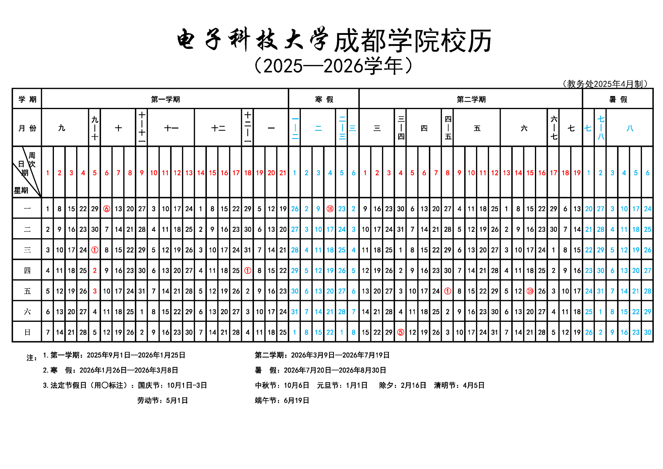 校历
